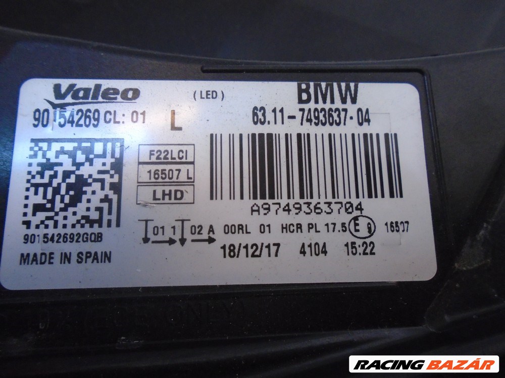 [GYÁRI HASZNÁLT] BMW - BAL oldali ADAPTIV LED  fényszóró - F22 LCI / 2-es  5. kép